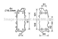 AVA QUALITY COOLING ms3685 -  масляный радиатор, двигательное масло